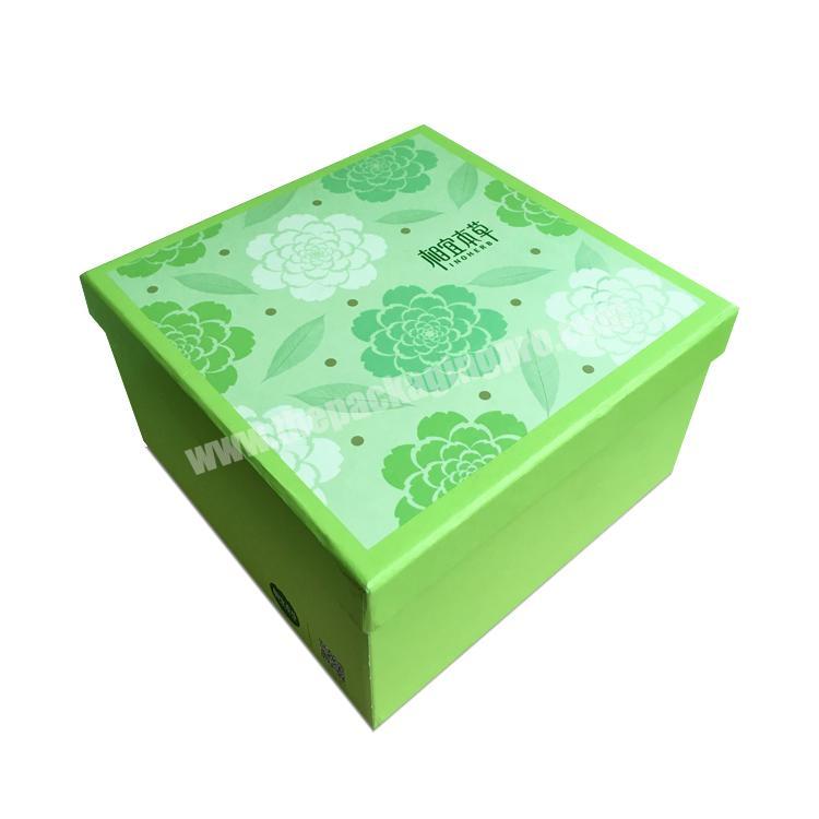 Lid and base structure with logo printed paper gift box