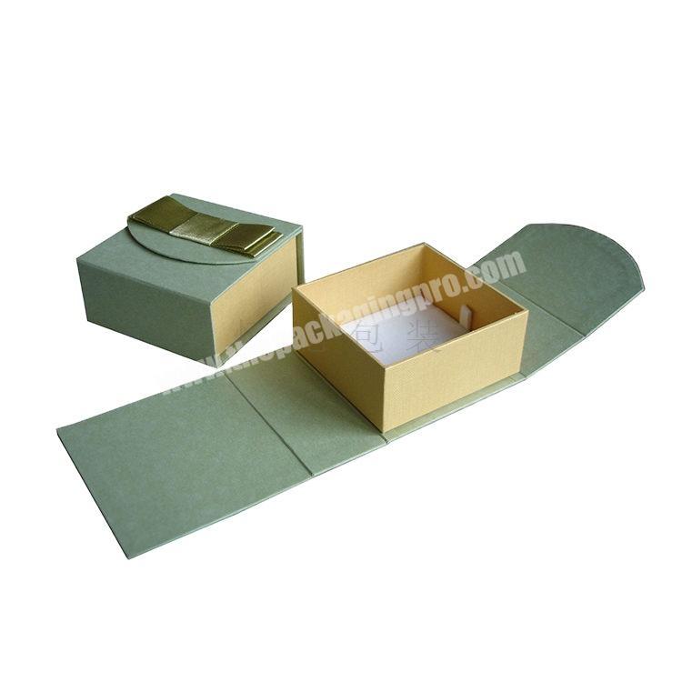 Light green top with a unique bow design customizable wholesale jewelry gift box