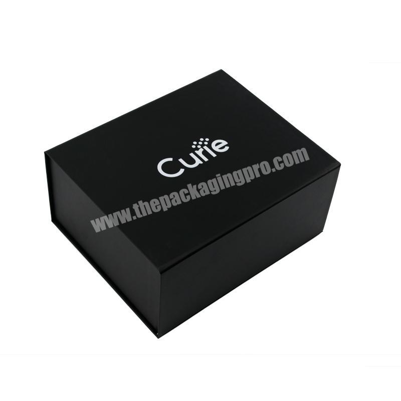 Logo custom printed black women clothing shoes packaging magnetic large Christmas gift packaging box