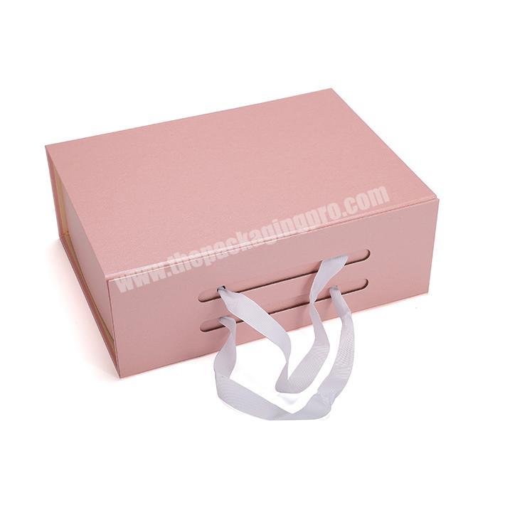 Logo foiled  foldable box glitter pink packaging box