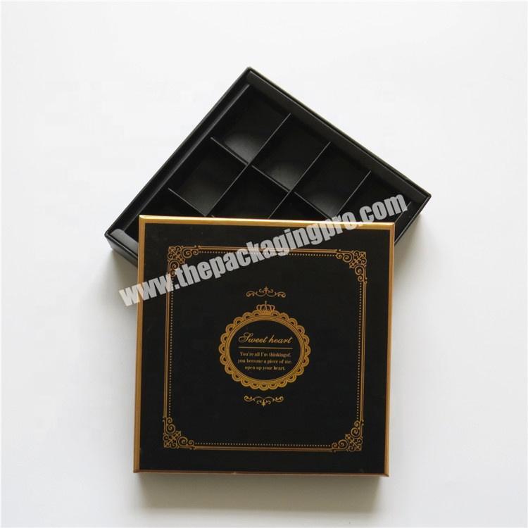 logo gift box packaging paper luxury empty chocolate gift box black