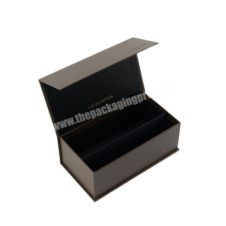 Logo gold foiled embossed custom cardboard magnetic flip top box packaging