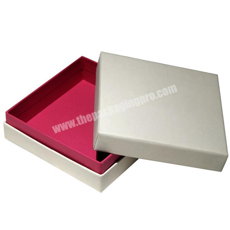 Logo Printing Square White Lift Off Gift Box for Clothing