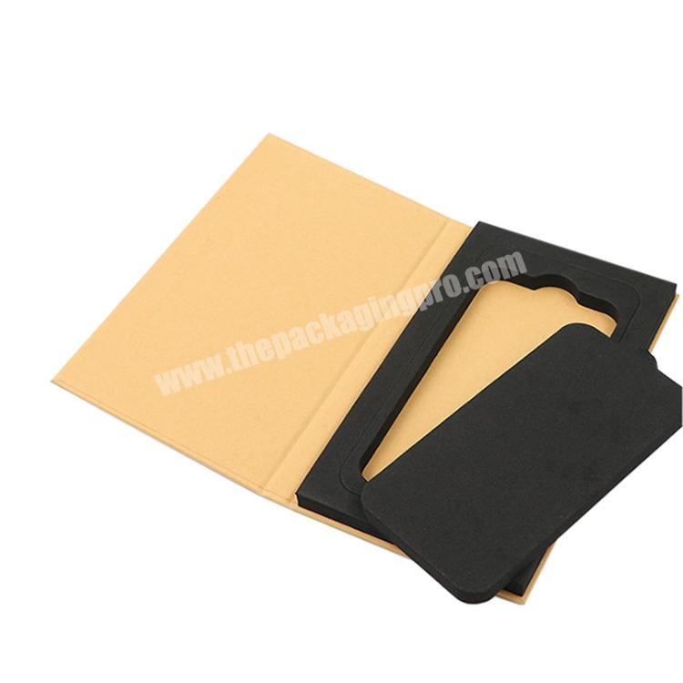 Long Kraft Paper Book Shape Packaging Gift Box with Black EVA