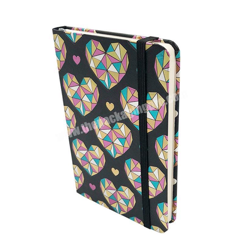 Love Heart A6 Mini Pocket Diary Notebook With Elastic Band In Stock