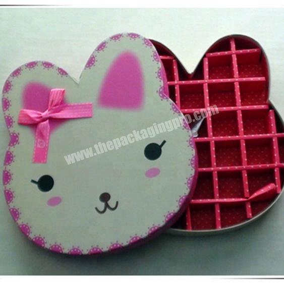lovely cat shape packaging custom printing chocolate food paper box