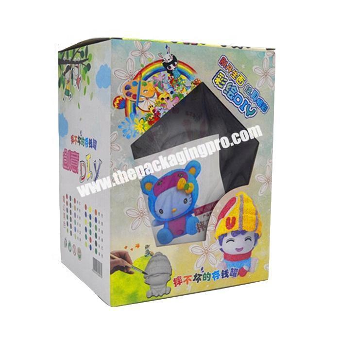 Lovely design corrugated paper toy doll packaging box with window