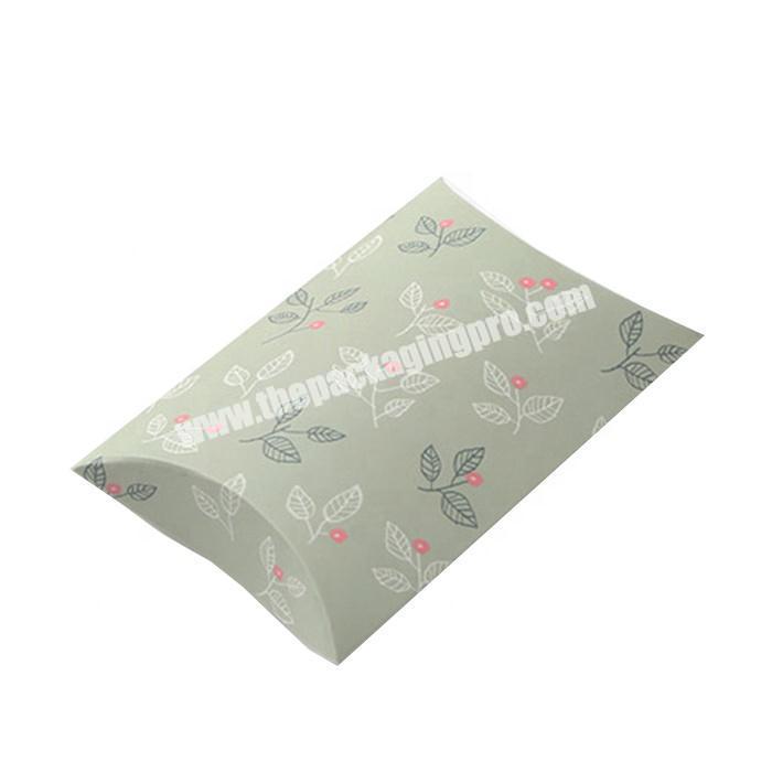 Lovely pattern cardboard paper scarf packaging box custom pillow boxes