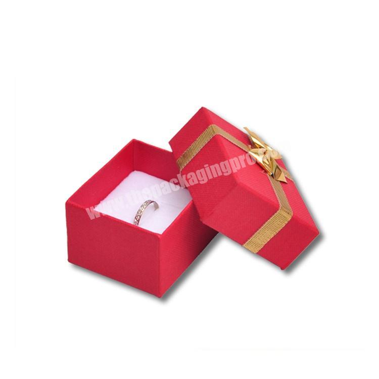 Lovely Red Custom Paper Ring Box with foam insert
