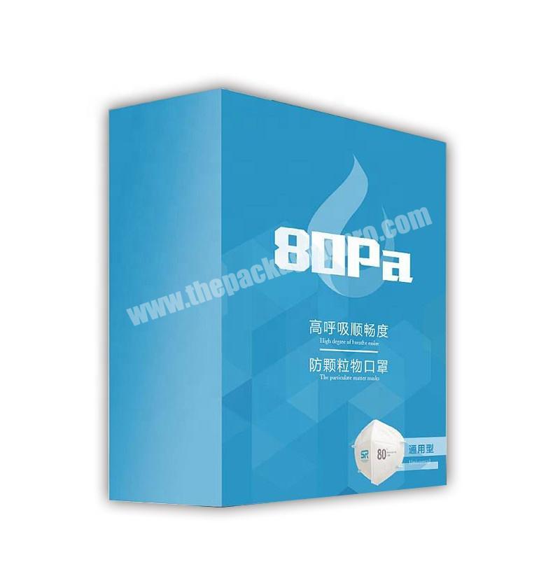 Low Cost Custom Print Face Surgical Mask Packaging Paper Box