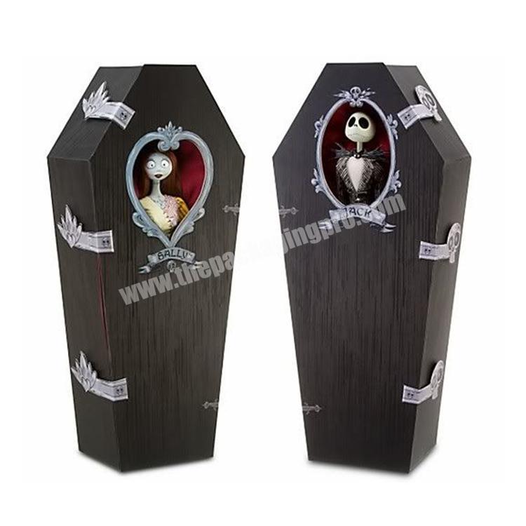 Low MOQ beautiful cardboard coffin gift box wholesale