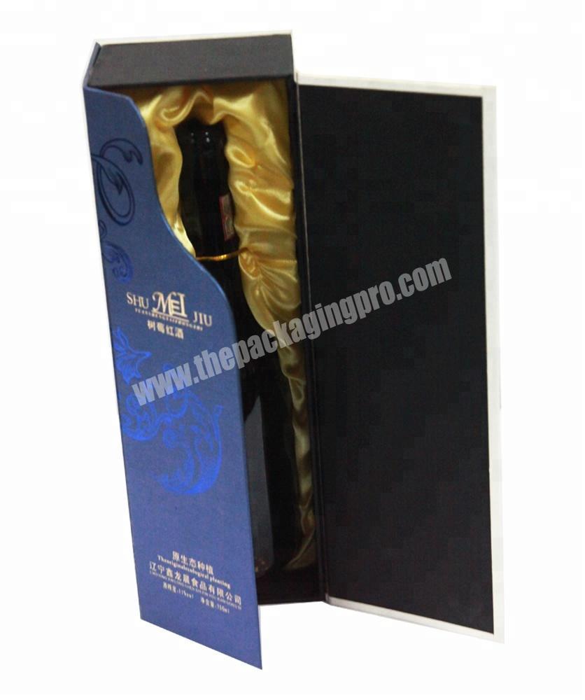 Low Moq custom champagne bottle gift box wine gift box with magnetic cover