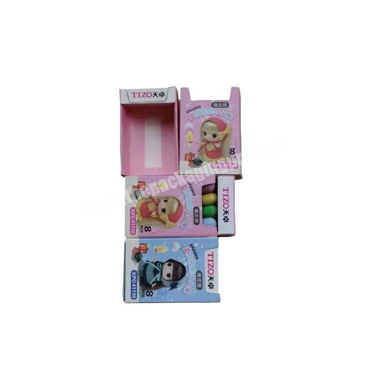 low price C1S small box office stationery paper box flat metal paper clip and push pin packaging box