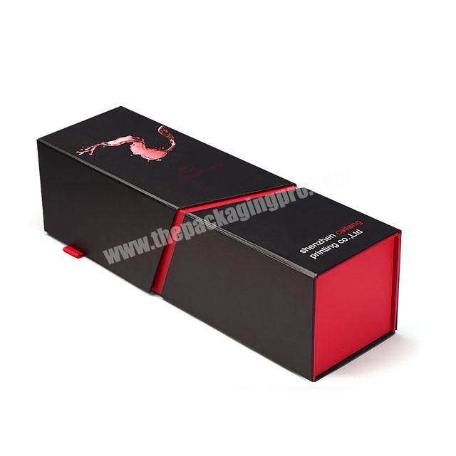 Low price of magnetic closure paper wine box gift for wineglass