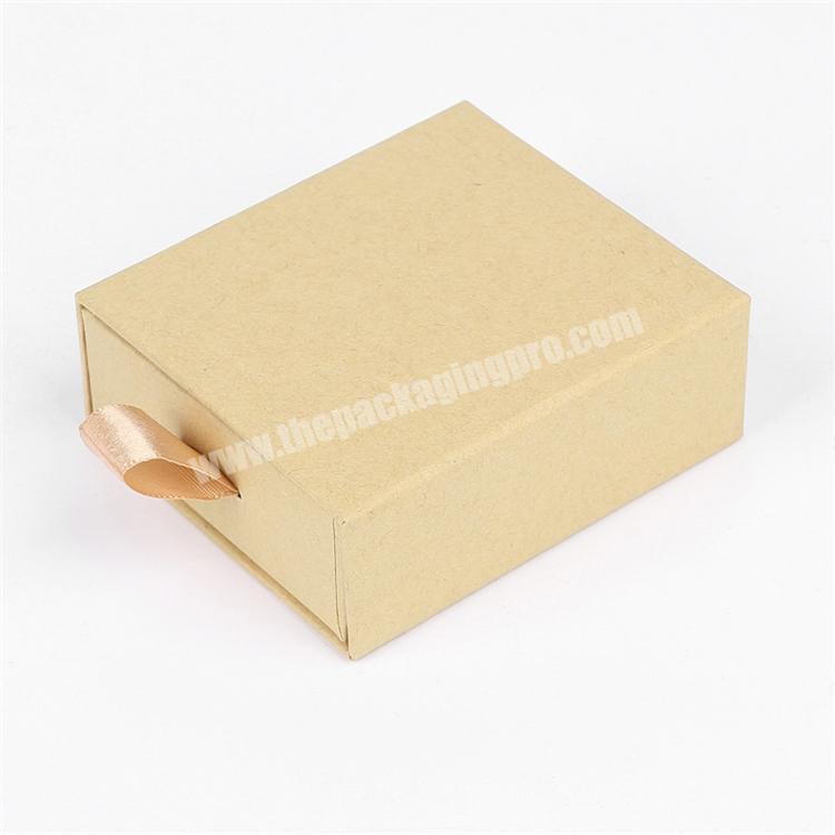 Luxe Craft Ribbon Kraft Paper Sliding Drawer Clothing Boxes Package For Clothing With Logo