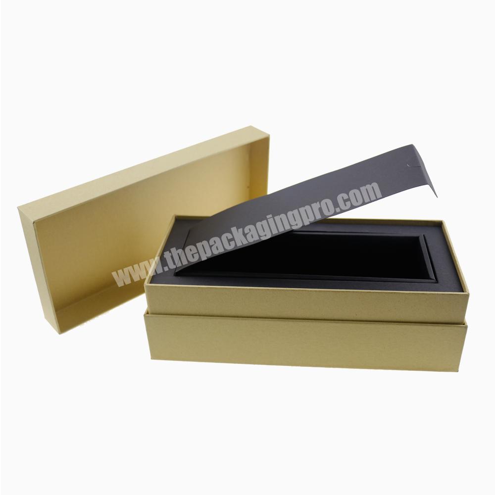 Luxurious recycled custom lid and base kraft paper box with for phone