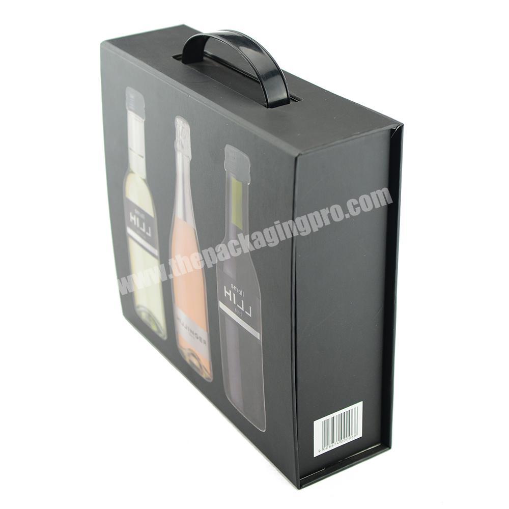 Luxury 4 bottle wine box with UV logo