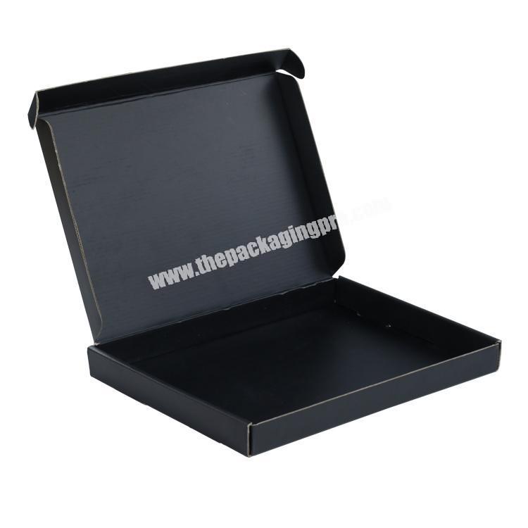 Luxury  Apparel packing boxes , Custom Logo Cardboard Corrugated Shipping Black Gift Box for T shirt