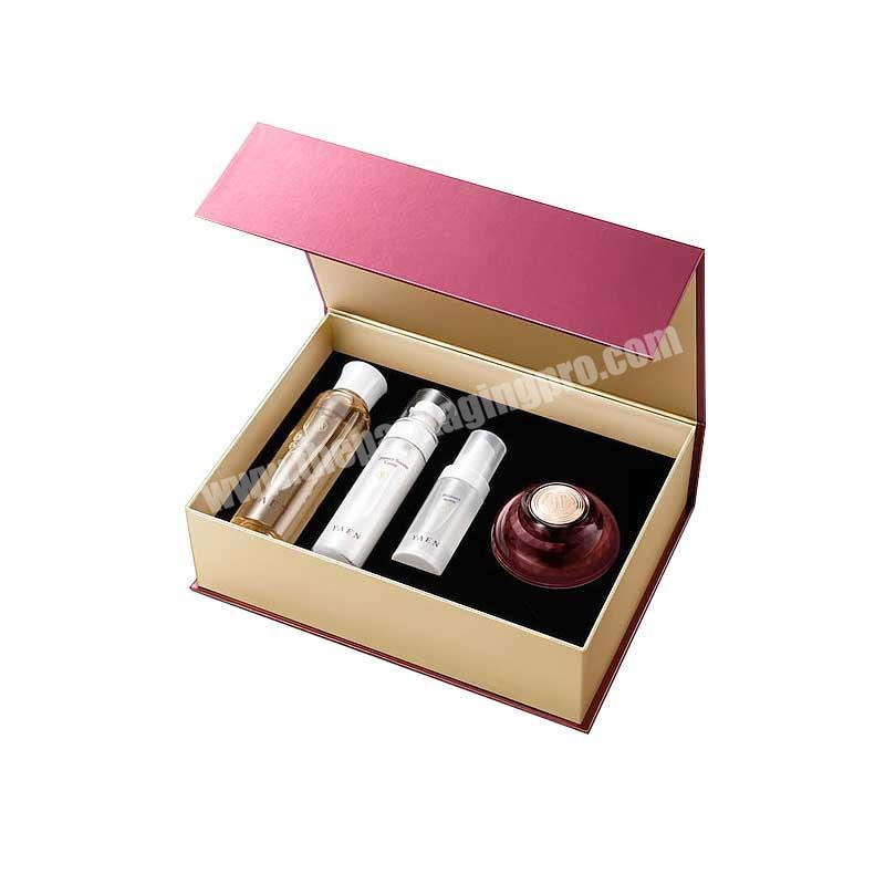 Luxury beauty makeup products packing magnetic gift folding packaging box