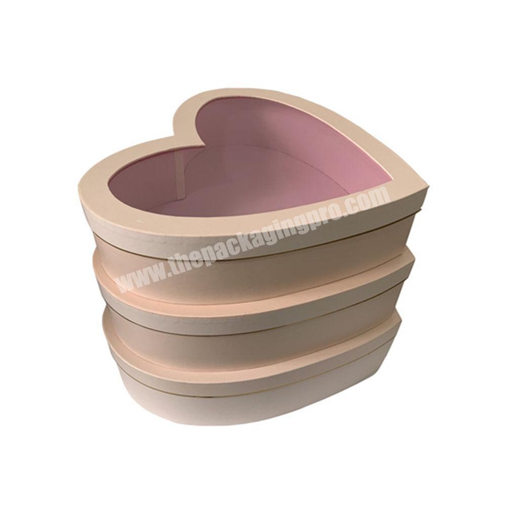 Big Pink Heart Shape Flower Box With Liner
