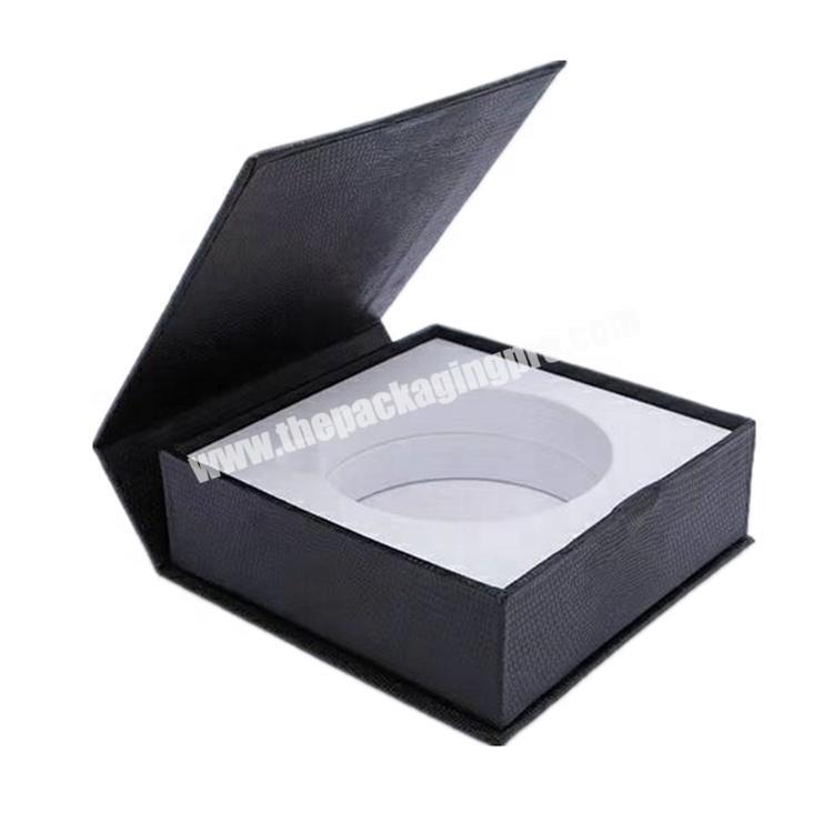 Luxury Black Book Shaped Rigid Cardboard Foldable Gift Box Custom Print Paper Clamshell Magnetic Gift Box