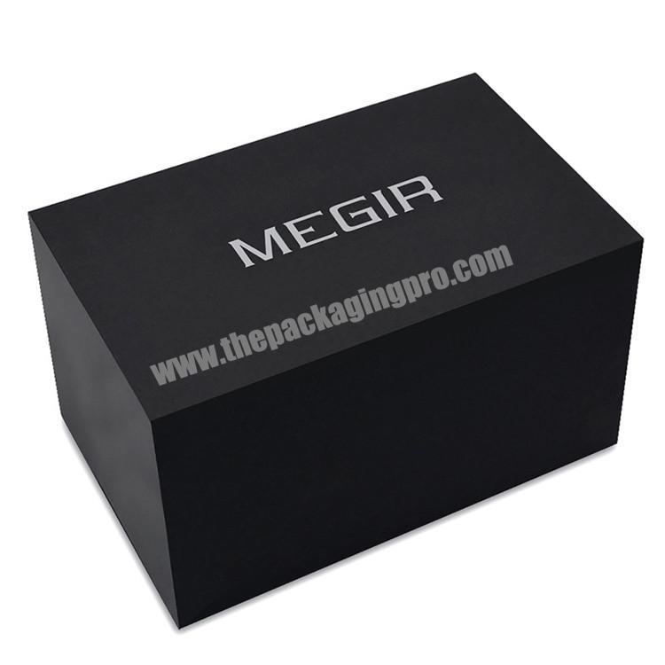 Luxury Black Box With Ribbon Black Gift Box Customized Jewelry Box Logo And Set Luxury