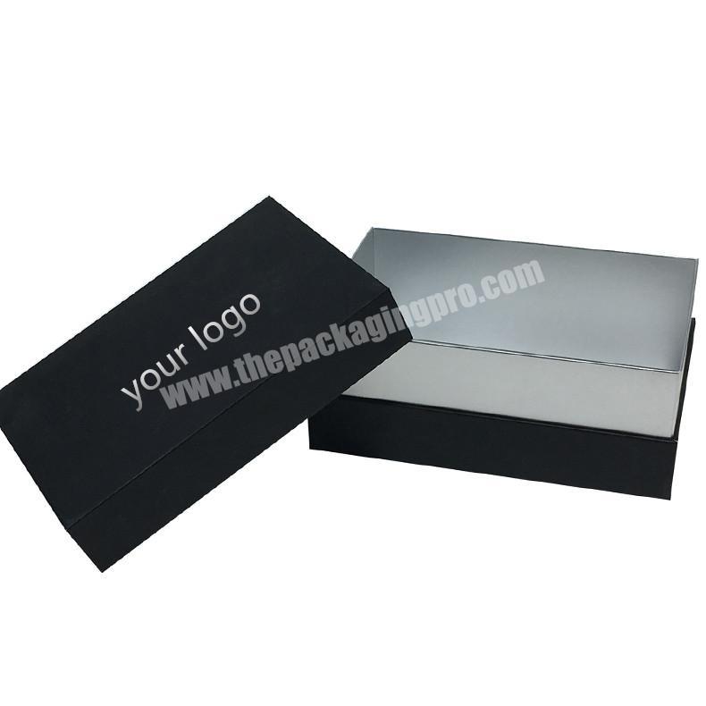 Luxury black cosmetic labels favors gift boxes packaging magnetic gift box with foam