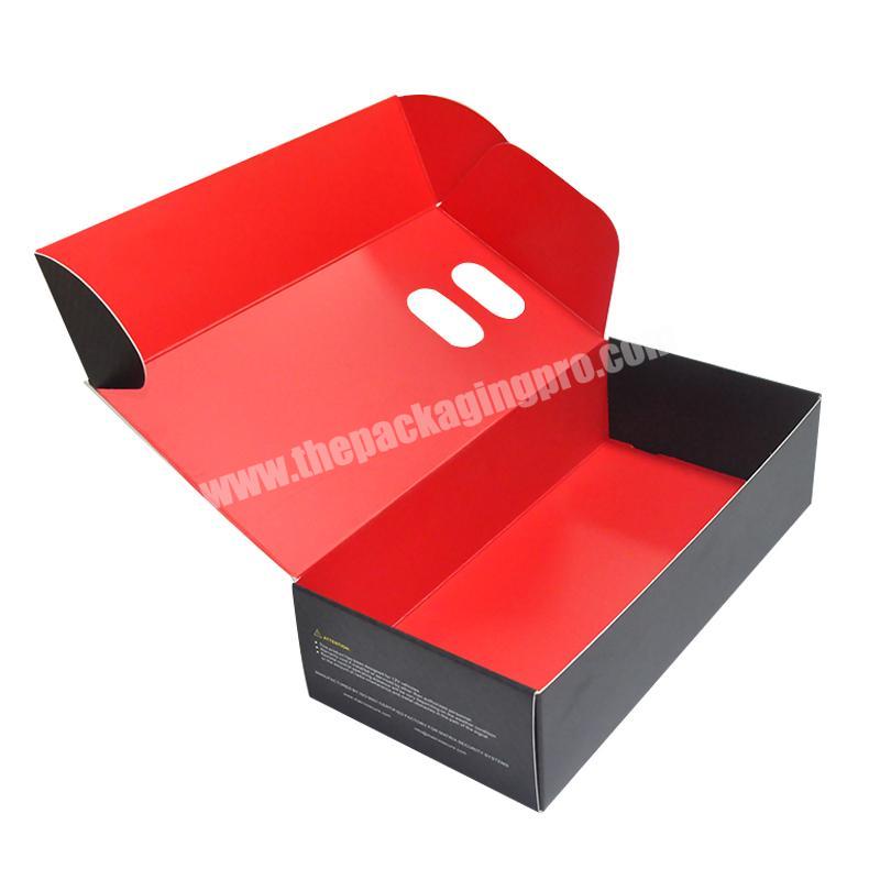 Luxury Black Custom Logo Corrugated Paper Carton Packaging Mailer Box Aircraft Shipping Boxes