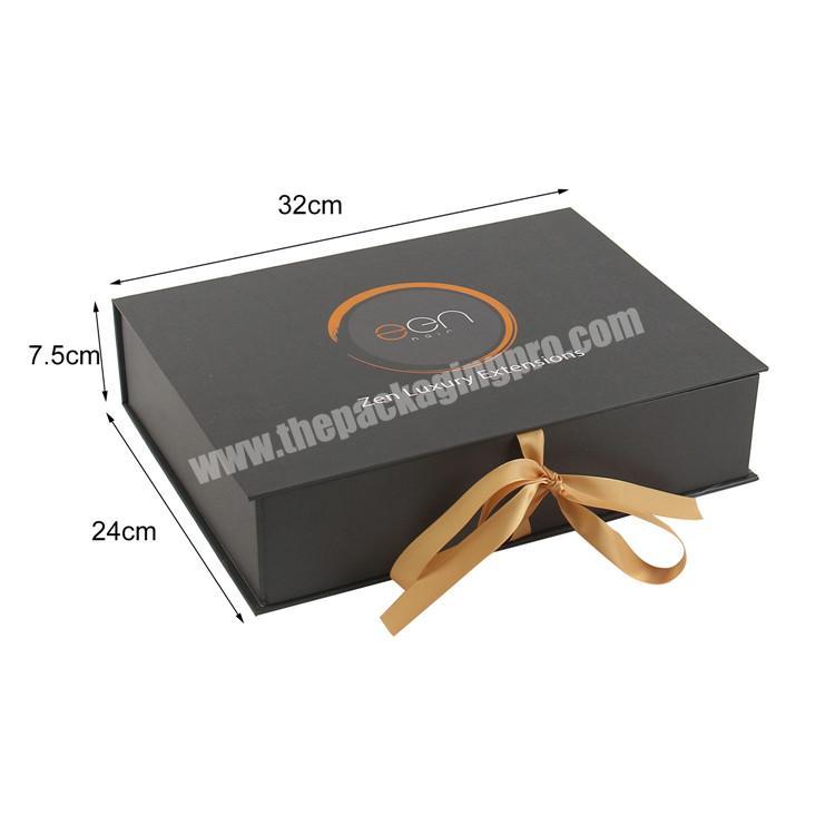 luxury black gift cardboard box soft touch packaging