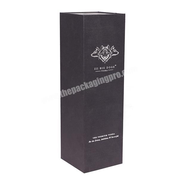 Luxury Black Magnetic Closure Wine Gift Packaging Paper Box