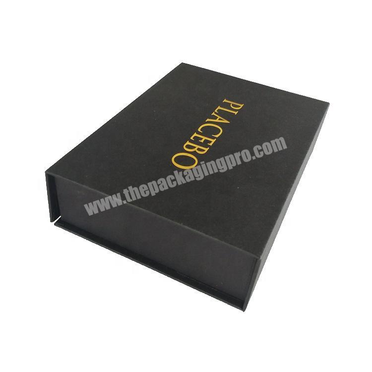 Luxury black magnetic paper gift box with custom service
