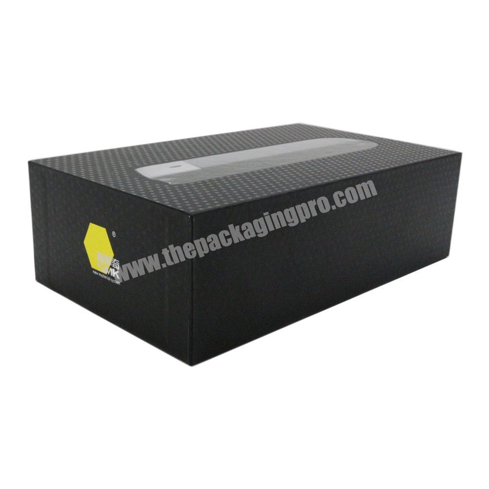 Luxury Black Matt Paper Rigid Electronic Product Packaging Box with Custom Logo