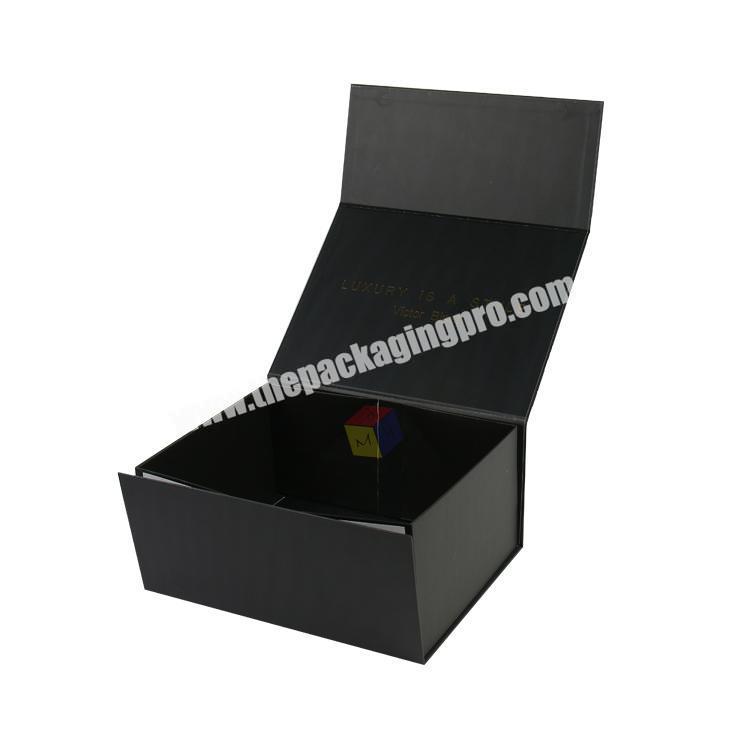 luxury black personalized foldable magnetic gift box