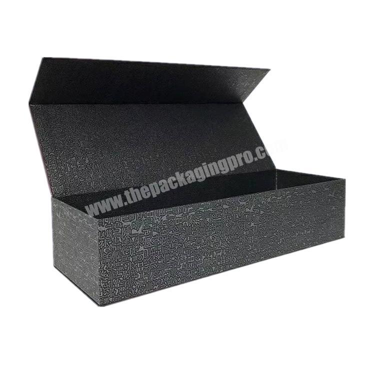 Luxury Black Rigid Cardboard Foldable Gift Box Custom Print Paper Magnetic Gift Box