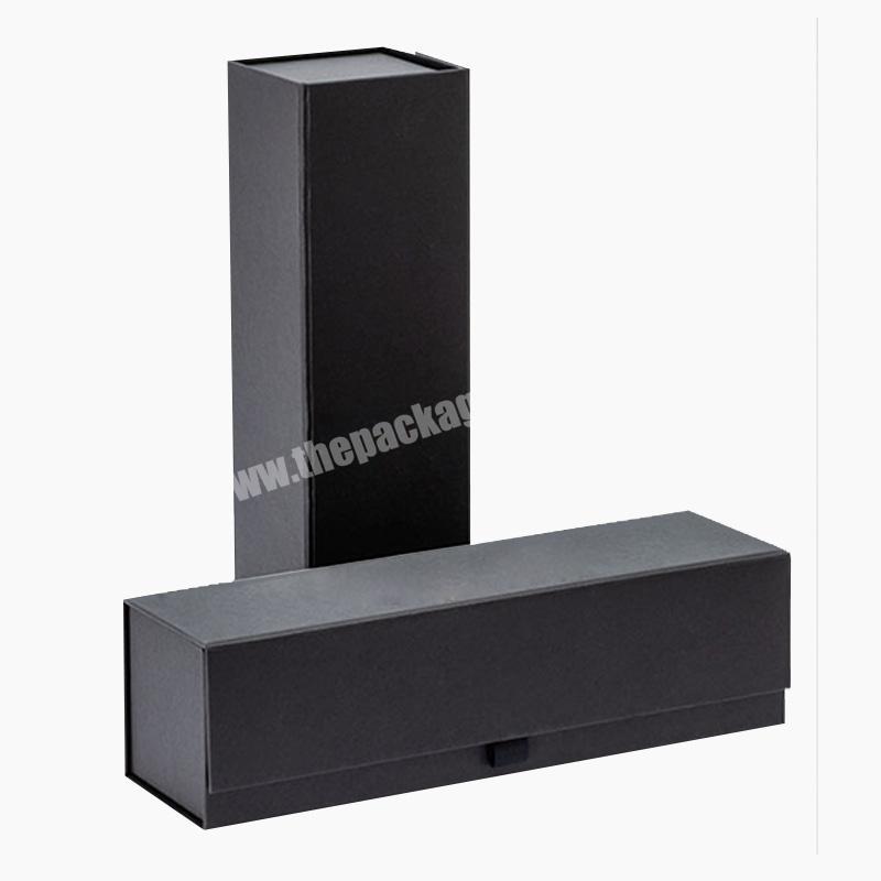 Luxury black single wine glass bottle gift packaging magnetic boxes