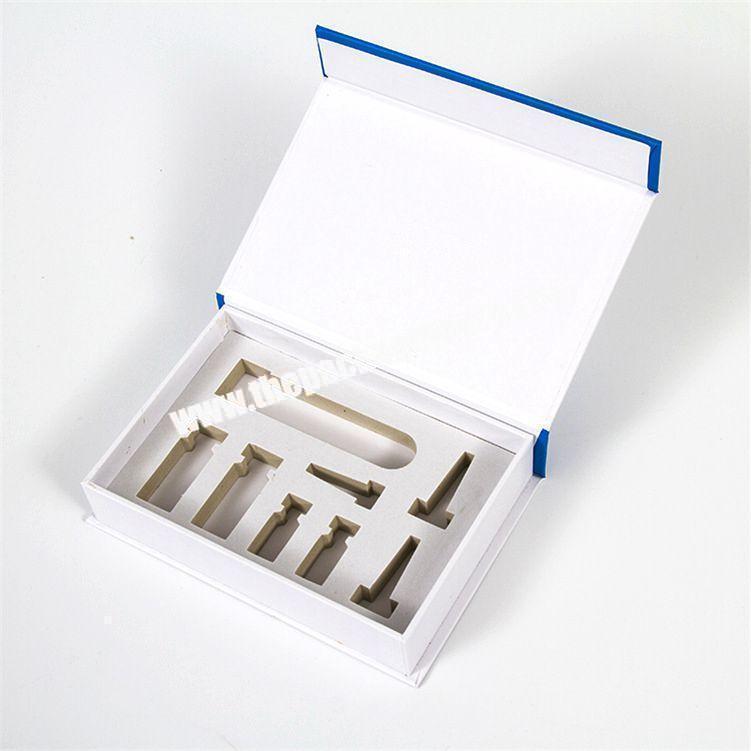 Luxury Book Shaped Cosmetic Essence Gift Cardboard Separate Skin Care syringe Ampoule Packaging Box private Label