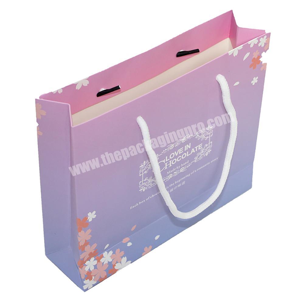 Luxury Brand Recycle Folding Handle Custom Logo Print Biodegradable Gift Packaging Paper Bag