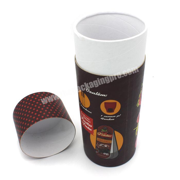 Luxury canister wine packaging big round wine tube box