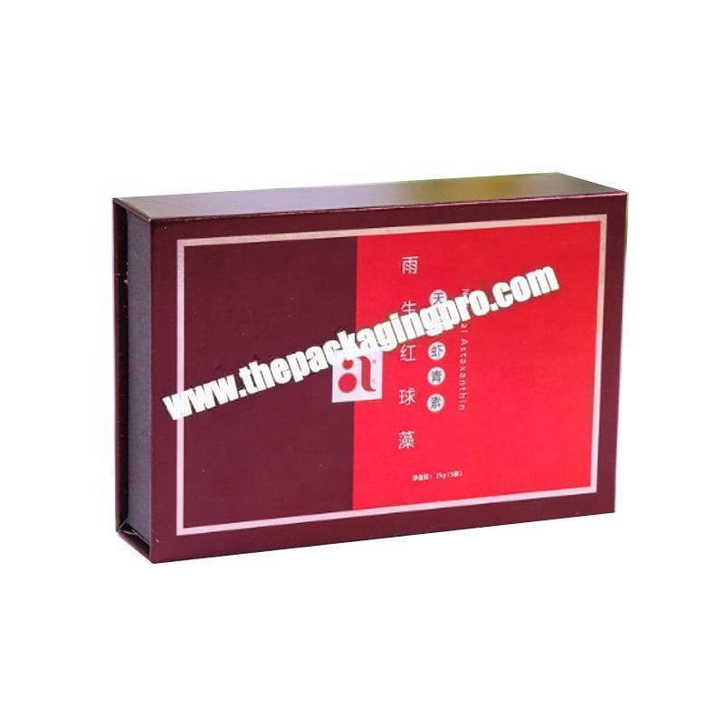 Luxury cardboard black matte packing box magnetic closure gift box
