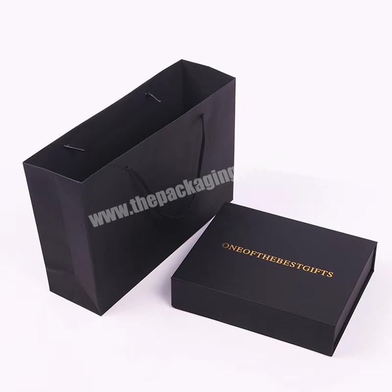 Luxury cardboard box packing magnetic book shape paper packaging boxes