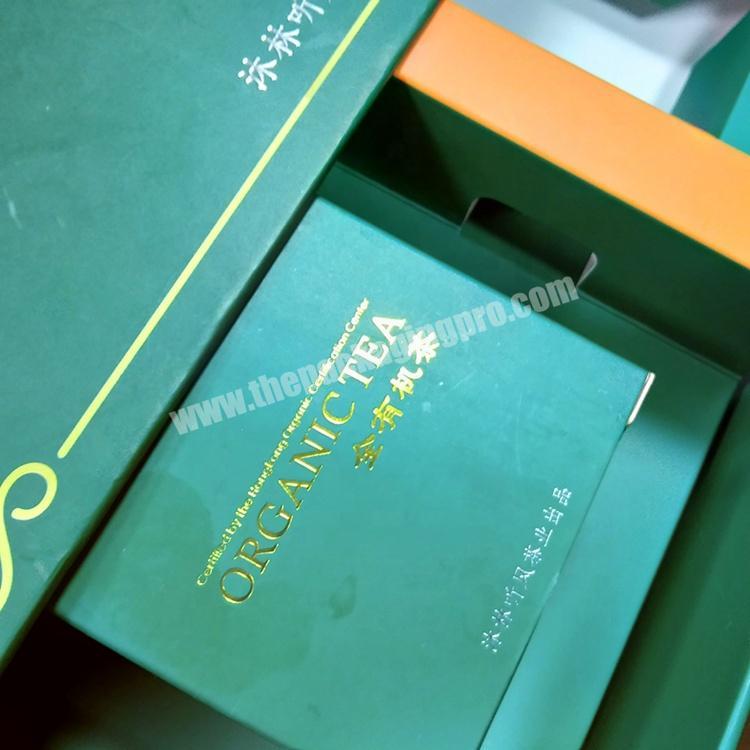 luxury cardboard grille waist seal gift box tea packaging