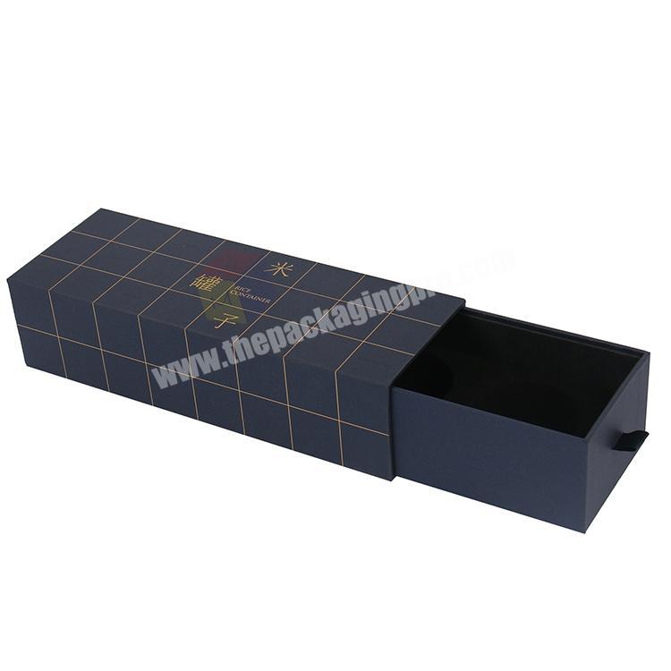 luxury cardboard packaging drawer food box with inner tray