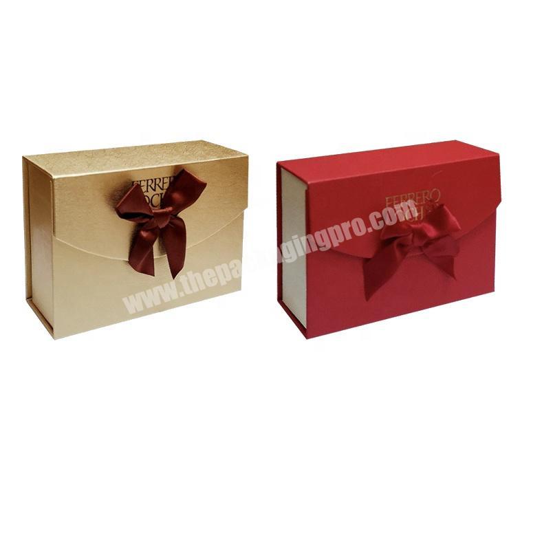 Luxury cardboard paper box packaging chocolate 2 pieces divided door gift box