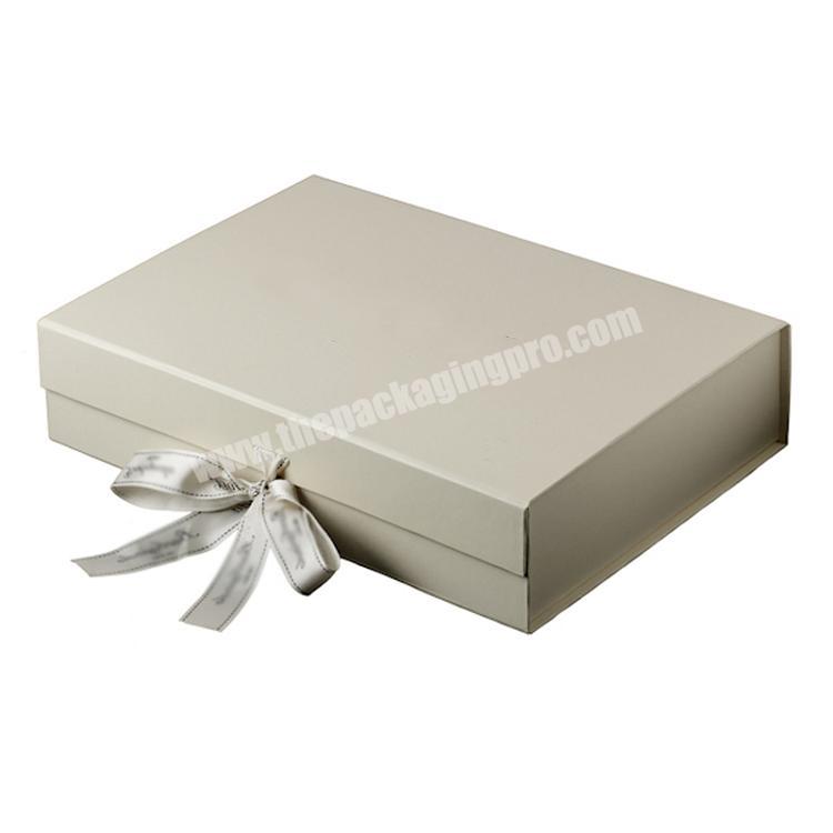 Luxury Cardboard Paper Full Color Custom Design Ribbon Tie Women Dress  Gift Packaging Box