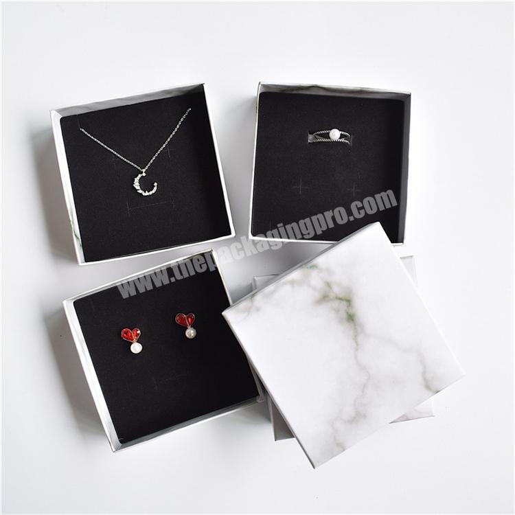 Luxury Cardboard Paper Packaging Box Foam Insert for Jewelry Ring Necklace Earring Bracelet