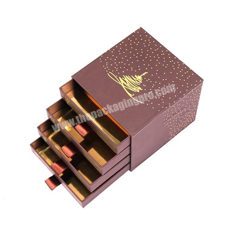 luxury cardboard slide open drawer chocolate gift box