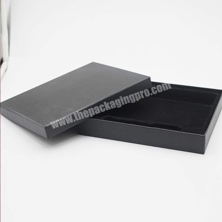 Luxury cardboard small gift box custom black tie gift packaging paper box with lid