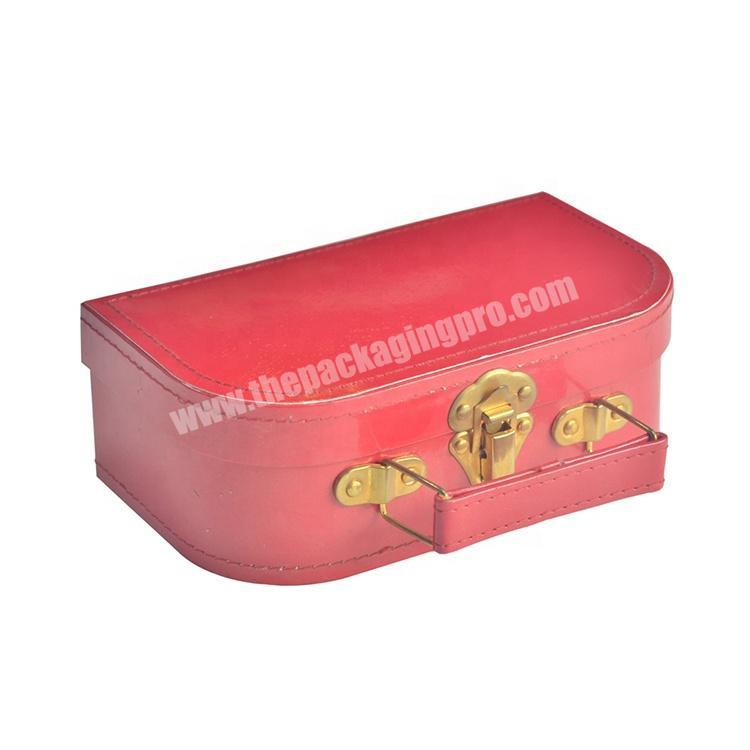 Luxury cardboard suitcase box, customized size suitcase gift box