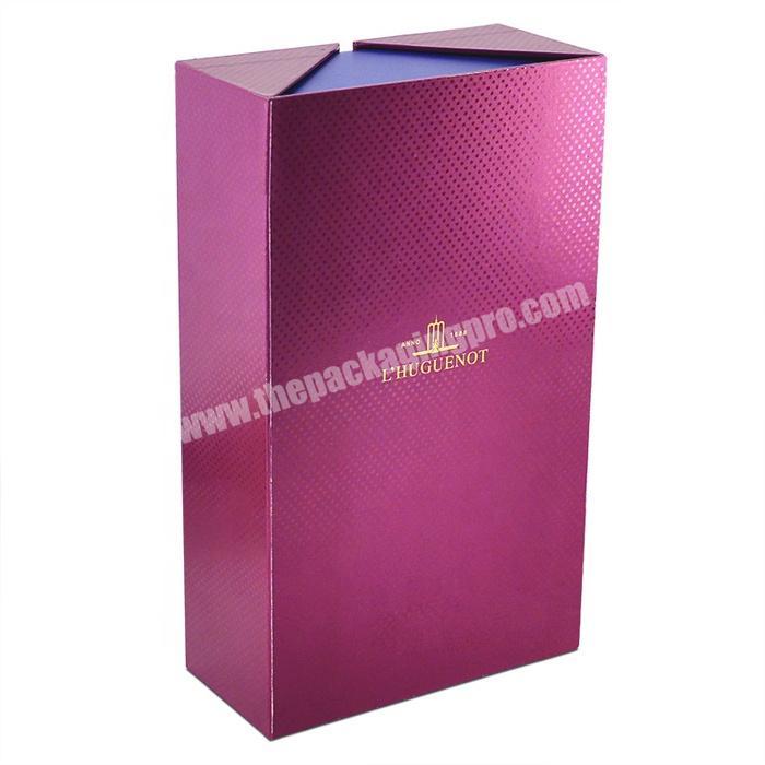 Luxury cardboard wine gift packaging box with foam insert and oem logo