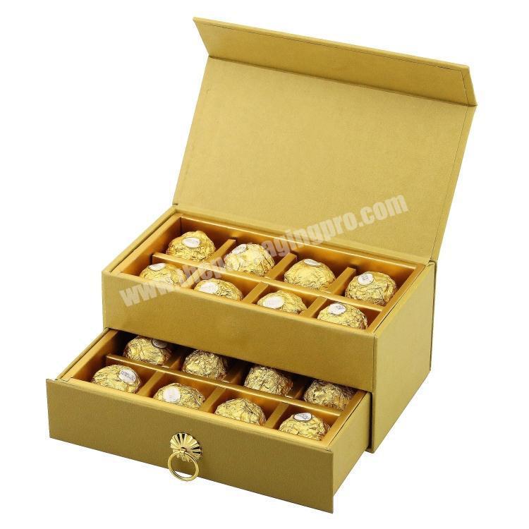 Luxury Chinese New Year Christmas double layer candy box chocolate gift boxes in cavities